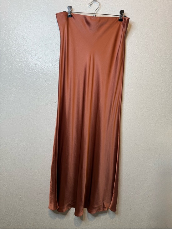 Quince Dresses & Skirts - Quince Silk Maxi Skirt Copper or Metallic Brown Size Large Date Night Capsule